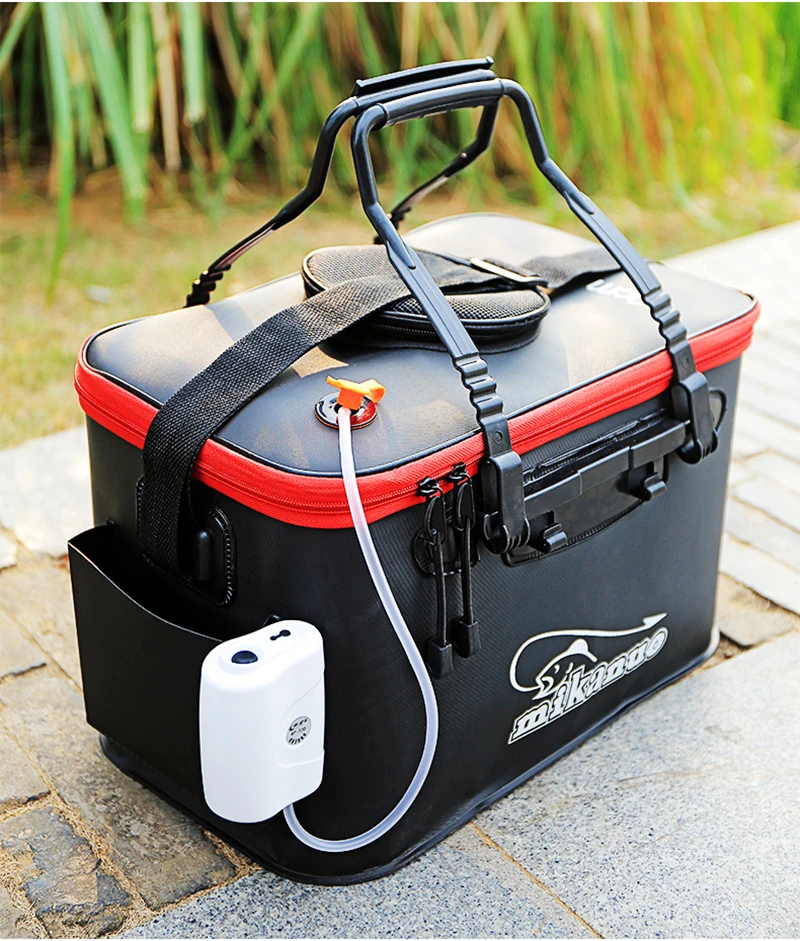 Bolsa de Pesca Balde de Pesca Caixa de Peixe ao Vivo Recipiente de Água Bolsas de Armazenamento Portátil Dobrável Acampamento Caminhadas Pan Basin Enfrentar Eva 18 Esporte e Lazer