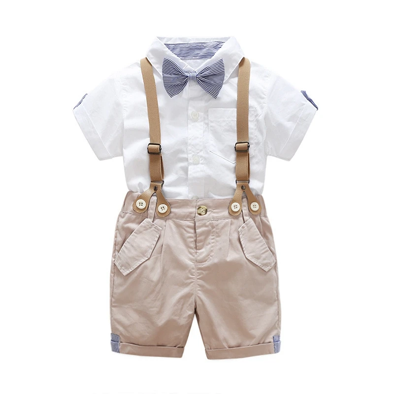 

Infant Newborn 2019 Summer Gentlemen Clothes Set 100% Cotton T-Shirt+Pants 2Pcs Boy Summer's Clothing Suit Kids Baby Costume