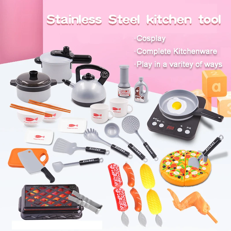 steel kitchen set for girl