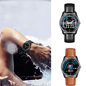 

Heart Rate Blood Pressure IP68 Waterproof Wristwatch Fitness Women Men 1.22" Round Dial Watch