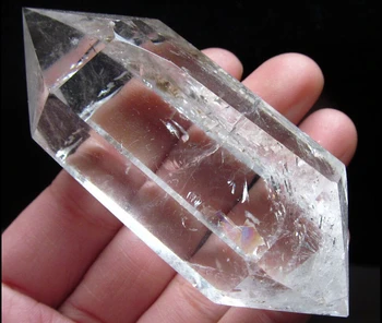 

free shipping natural quartz rock crystal double terminated point healing