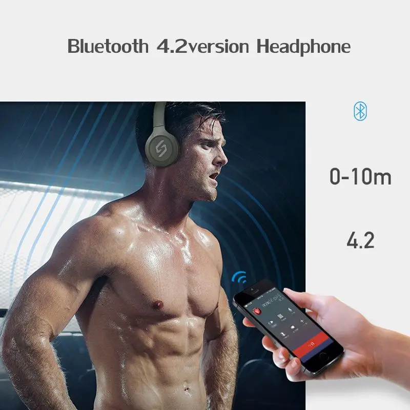 SHINECON, Беспроводная Bluetooth гарнитура, наушники, спортивные, 3D, стерео, Hi-Fi, с микрофоном, 200 h, в режиме ожидания, Накладные наушники