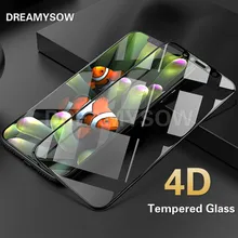 4D Full Cover Screen Protector Film Glass for iPhone 6 6S 7 7 8 plus X New 3D Upgrade Cold Carving 9H Color Tempered Glass Film