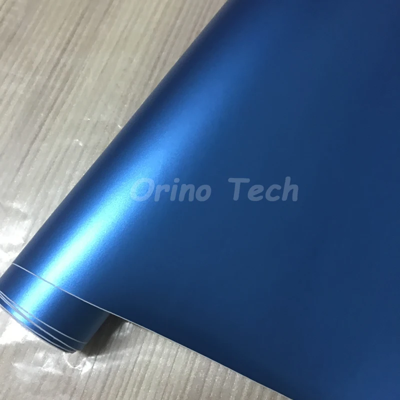 Light Blue Satin Metallic Vinyl Film Wrap-8