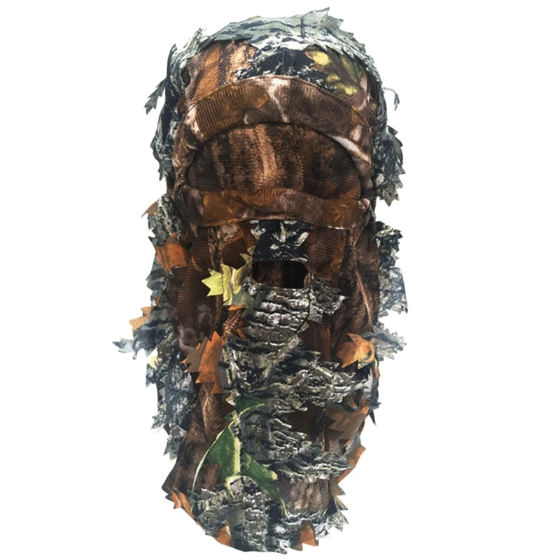 

Camouflage Face Mask 3D Leaf Stereo Turkey Hunting Mask Hat Camo Face Mask Balaclava Woodland Full Face Mask Cs