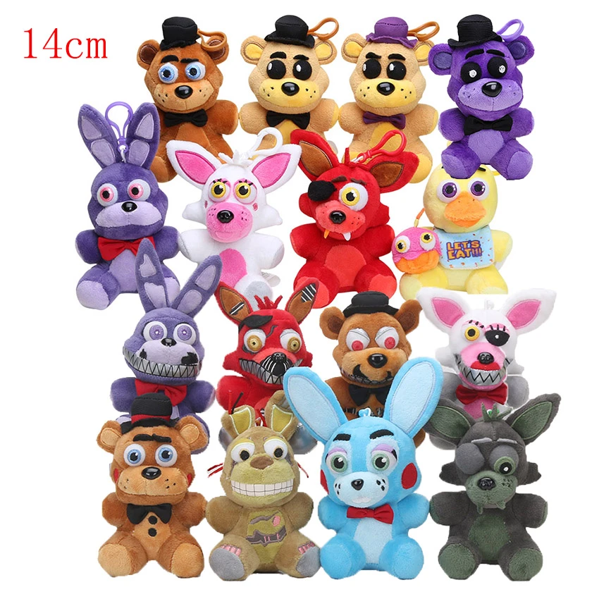8pcs FNAF Foxy Freddy Keychain Plush for Fans Gift 1.5/'/' Five Nights at Freddy/'s Plushies Keychain