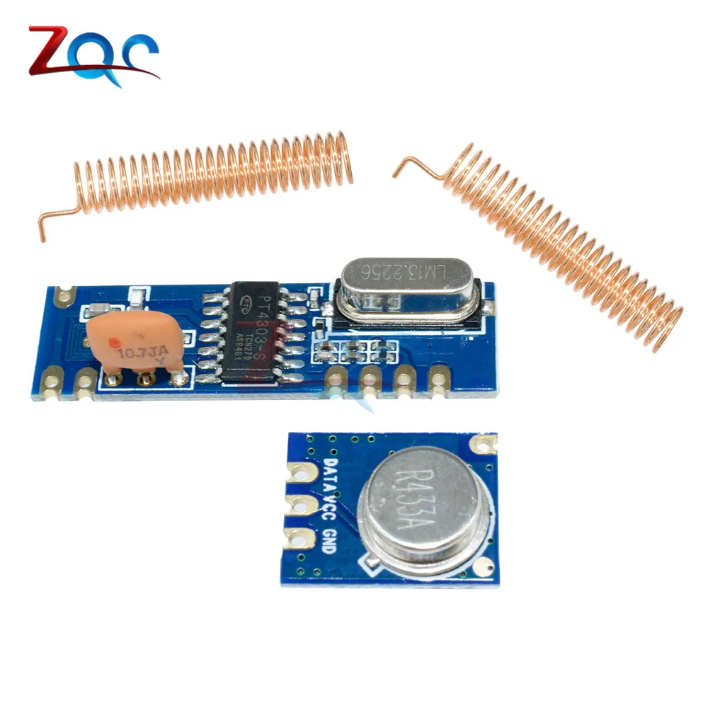 Kit Module Sans Fil 433MHz TECNOULAB - 5x Émetteur STX882 + Récepteur SRX882 + Antennes - Portée 100m, Pour Arduino/Raspberry Pi