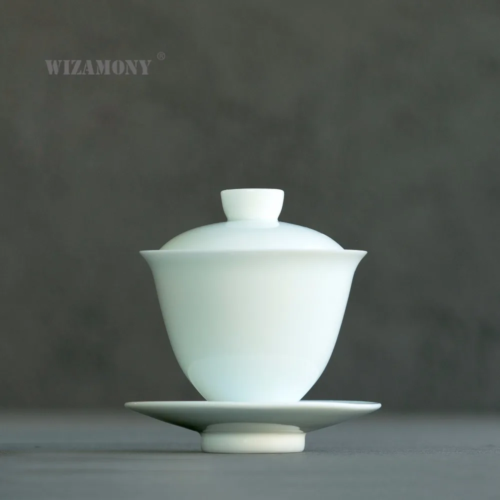 Wizamony китайский чайный набор кунг-фу Gaiwan Чайник чайные чашки ярмарка кружка Чайные Наборы белая керамика fot подарок пуэр посуда для напитков