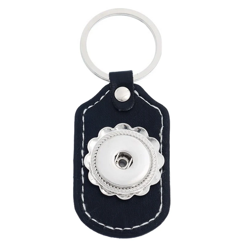 

1PC Key Ring Fit Snap Buttons Black Size:8.8 x 3.4cm