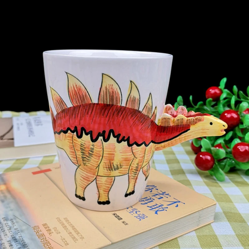 

350ML Creative Dinosaur Ceramic Mug Cute Cartoon Stegos Coffee Cup Milk Breakfast Cup tazas de ceramica creativas funny mugs