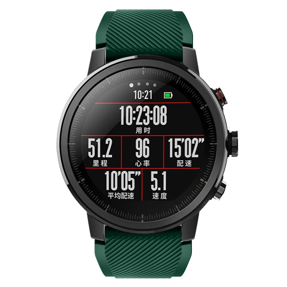 22 мм спортивные часы из мягкого силикагеля ремешок для Huami Amazfit Stratos Pace 2/2S 3 3S смарт