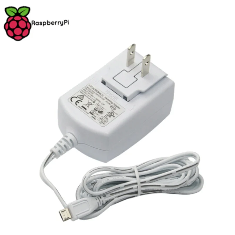 Power Adapter Official Power Adapter for Raspberry Pi 3 Model B+ 5.1V 2.5A Power Charger with US UK EU Plug Charger for RPI 2B 3B 3B+ Zero
