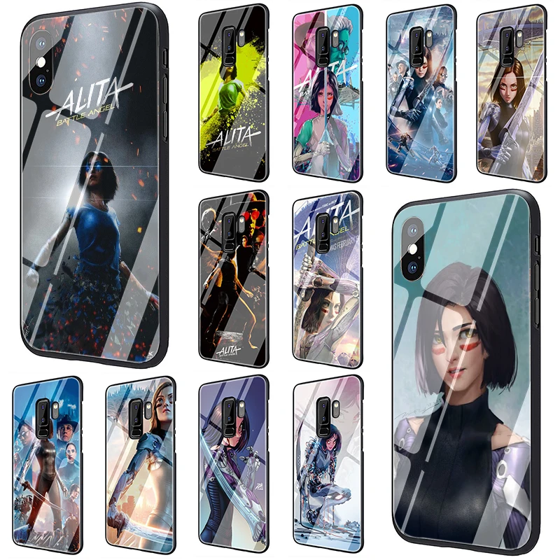 

Alita Battle Angel Movie Poster Tempered Glass Phone case for Galaxy S7 Edge S8 S9 S10 Note 8 9 10 plus A10 20 30 40 50 60 70