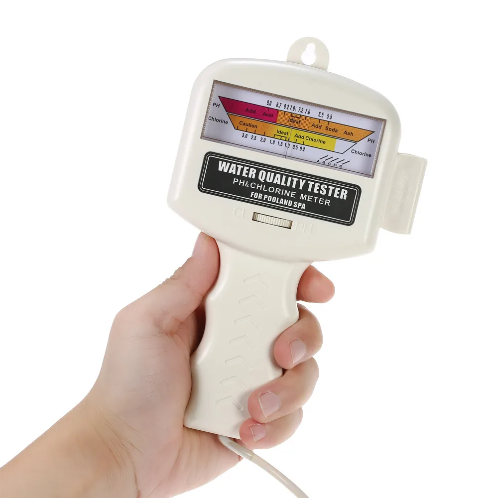 

PH Meter Water Quality Tester pH/CL Meter CL2 Chlorine Tester Water Detector for Swimming Pool Spa Aquarium