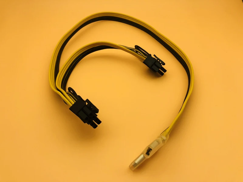PCIE Video Card Power Cable Dual 8pin (6+2) Splitter Power Supply Wire 250 Female Terminal 18AWG Cables for ETH BTC Miner Mining