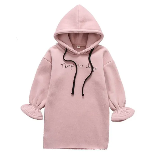 DFXD Kids Girls Sweatshirt New Thick Velvet Pullover Hoodies Autumn