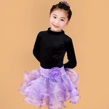 Юбки для латинских танцев, платья для танцев, Бальные танцы сальса, костюм для детей, одежда для спортивных танцев для девочек, детская Карнавальная одежда Samba