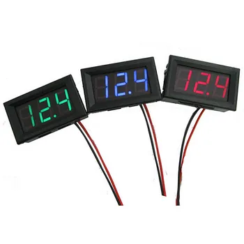 

LED Digital Voltmeter 2 Wires Universal Mini DC 4.0/4.5/4.7~30V LED Panel Voltage Meter Digital LED Display Voltmeter