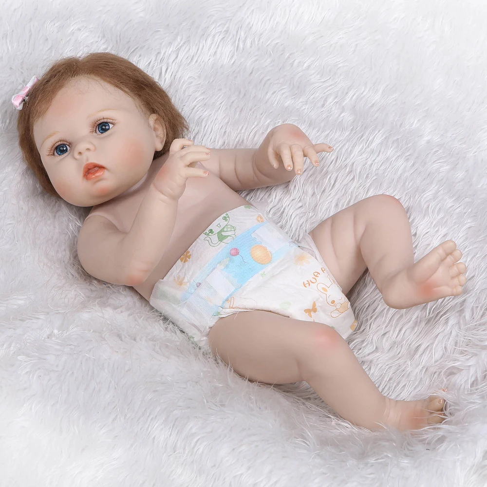 Npkколлекция 22 дюйма силиконовая кукла reborn baby doll Bonecas Реалистичная кукла Reborn для всего тела виниловая кукла bebe reborn для девочек Подарки Игрушки