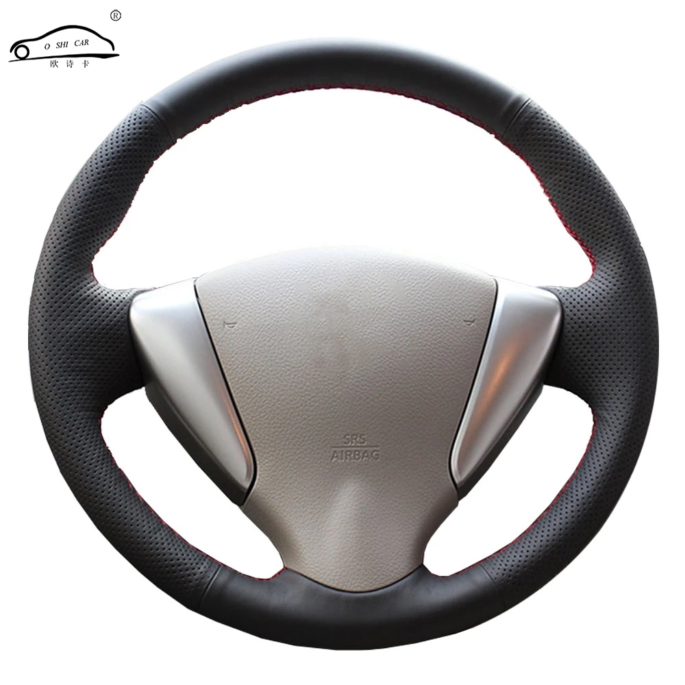 Genuine leather car steering wheel cover for Nissan Tiida Sylphy Sentra