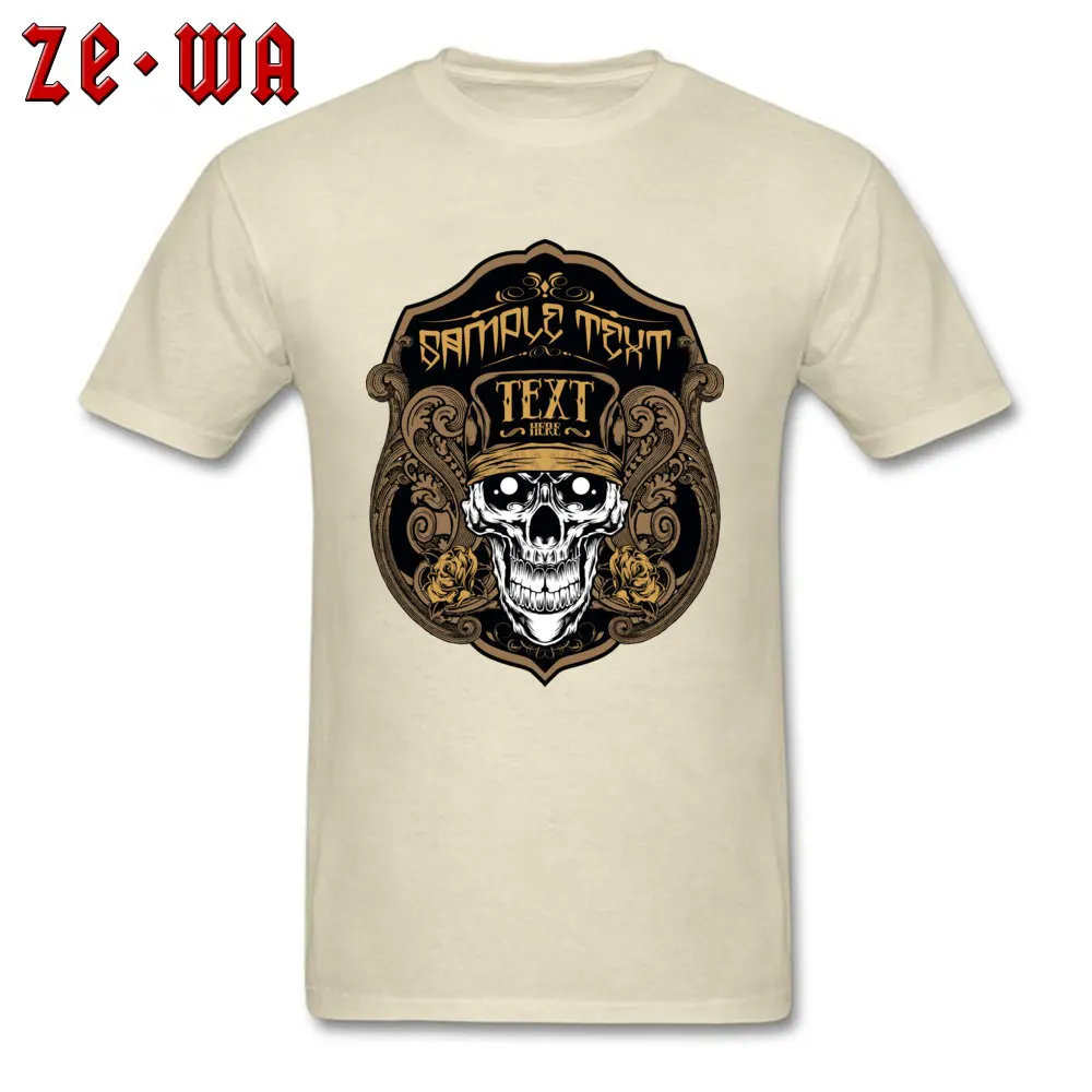  Men T Shirts grand theft skullyy Printed On Tops Shirt 100% Cotton Crewneck Short Sleeve Casual Sweatshirts Summer grand theft skullyy beige