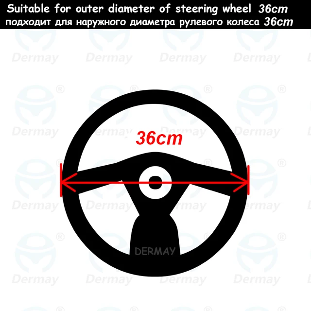 Size 36cm 8 Colors Car Steering Wheel Cover faux Leather Square Embossing Non-slip for Honda Civic Auto Interior Accessories 2
