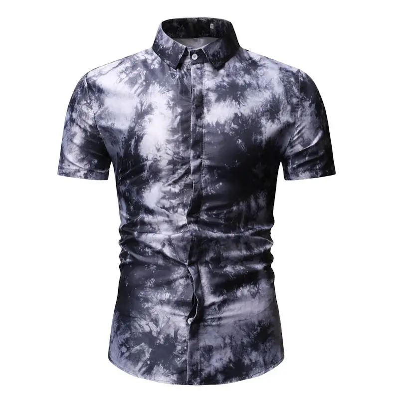 

New Summer Fashion Mens Shirt Slim Fit Short Sleeve Floral Shirt Mens Clothing Trend Plus Size Mens Casual Flower Shirts M-3XL