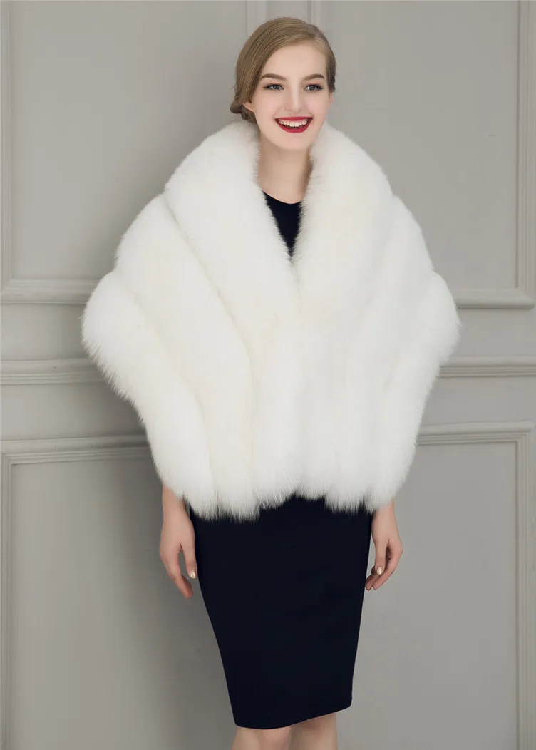 2018 Hcyo Korean version of the imitation of rabbit fur shawl imitation water mane fur grass cloak vest women's coat (6)