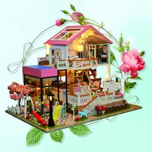 1 шт. кукольный домик DIY модель дома 3D сборная игрушка подарок на день рождения для детей FJ88