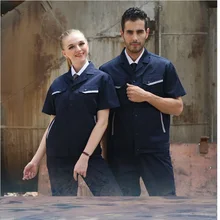 10 комплектов-рубашка и брюки) униформа для мужчин и женщин, рабочая одежда для охраны труда, инженерное обслуживание гаража, обслуживание с половинными рукавами оснастки