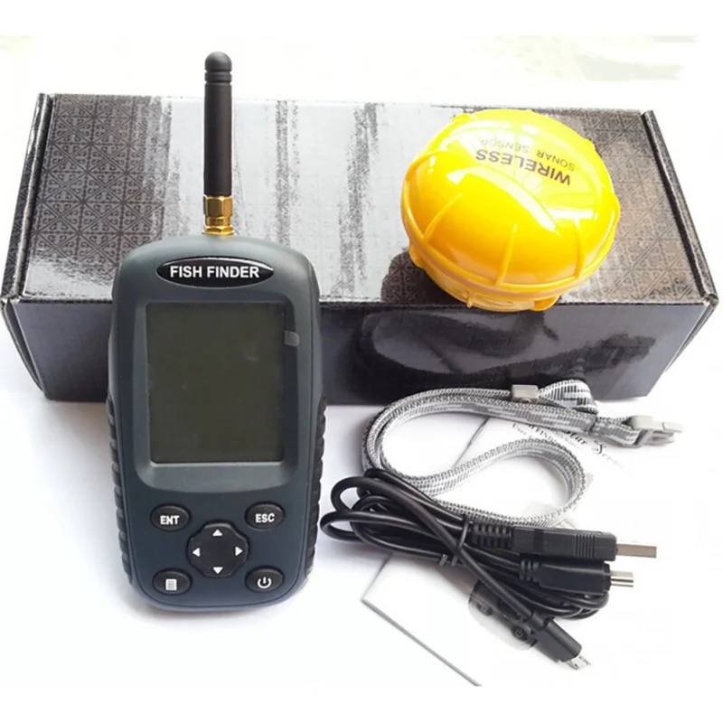 ff998 recarregável sonar inventor de peixes wireless125khz