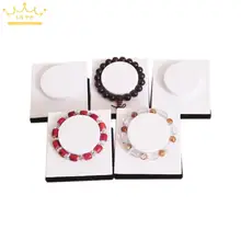 5 шт. белый кожаный дисплей ювелирных изделий стенд браслеты дисплей полка держатель браслет ювелирные изделия шоу