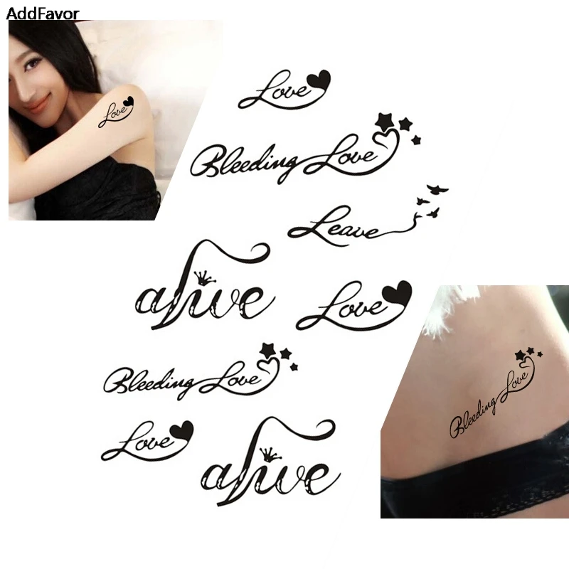 Addfavor 5pcs Heart Love Letters Designs Women Waterproof Temporary Tattoos Sticker Diy Body Art Tools Infinity Fake Tattoo Tips Tattoo Sticker Waterproof Temporary Tattoo Stickertemporary Tattoo Sticker Aliexpress