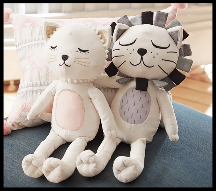 

INS Nordic Home Doll Cat Lion Doll Baby Pillow Bedding Comforter Toys Plush Toy Kids Children Room Photo Props Decor