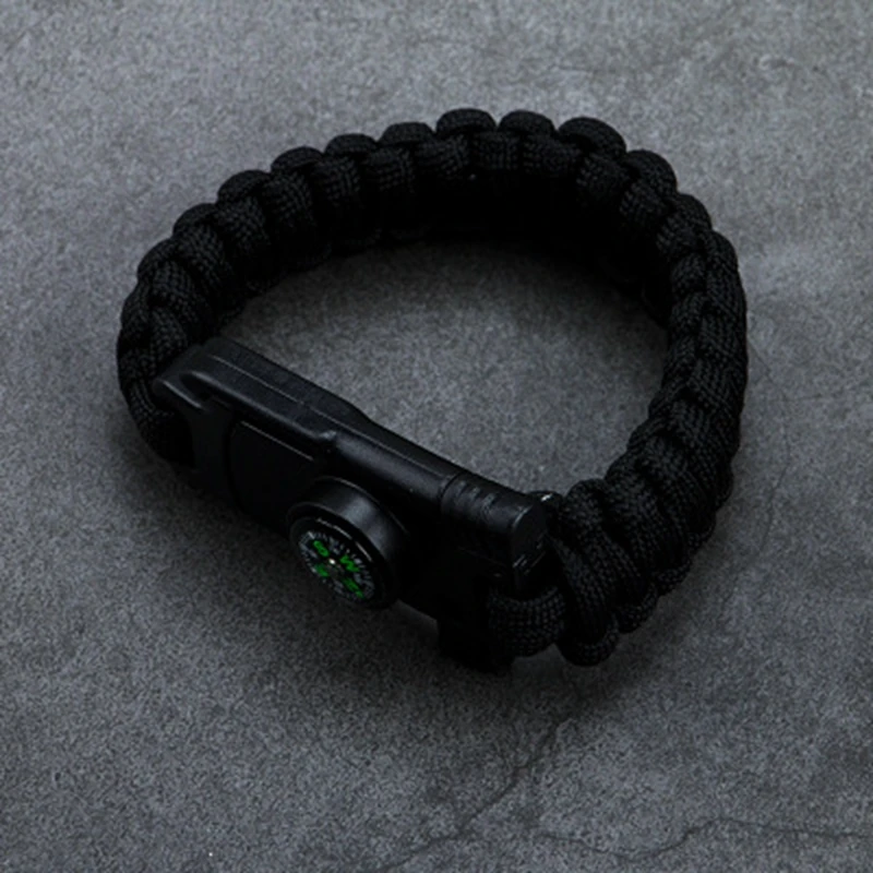 Outdoor Umbrella Bracelet Knife Multi Camping Emergency Survival Tools Men Women Braided Adventures Rescue Rope Bangles Compass