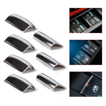

DWCX 7Pcs ABS Chrome Car Door Window Switch Lift Button Cover Trim For Toyota RAV4 Corolla Yaris Verso VITZ AVENSIS AYGO