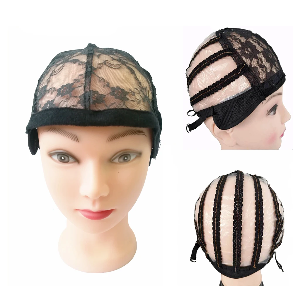 Lace Wig With Weft Back Wig Cap Adjustable Straps Wig Cap For Making Wigs 10pcs Lace Wig With Weft Back Wig Cap Adjustable Straps Wig Cap For Making Wigs 10pcs