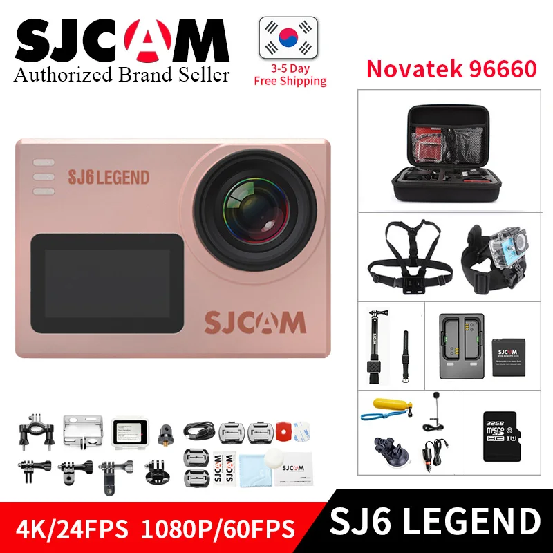 

SJCAM SJ6 Legend Gyro Action Helmet Sports DV Camera Waterproof 4K NTK96660 2.0" Touch Screen Sport Video DVR PK sj8 pro yi 4k