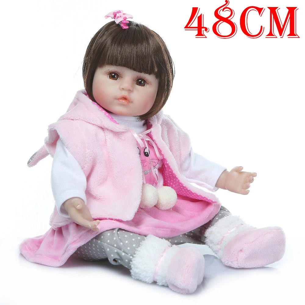 

48cm bebes reborn Pink rabbit Style silicone dolls reborn alive baby Boneca Realista Dolls For Princess Children Birthday Gift