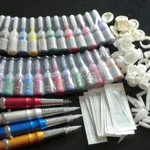 Новинка, профессиональная Перманентная ручка для макияжа, тату, бровей, губ, косметическая машинка, набор игл, чернила, Перманентный макияж, набор 009