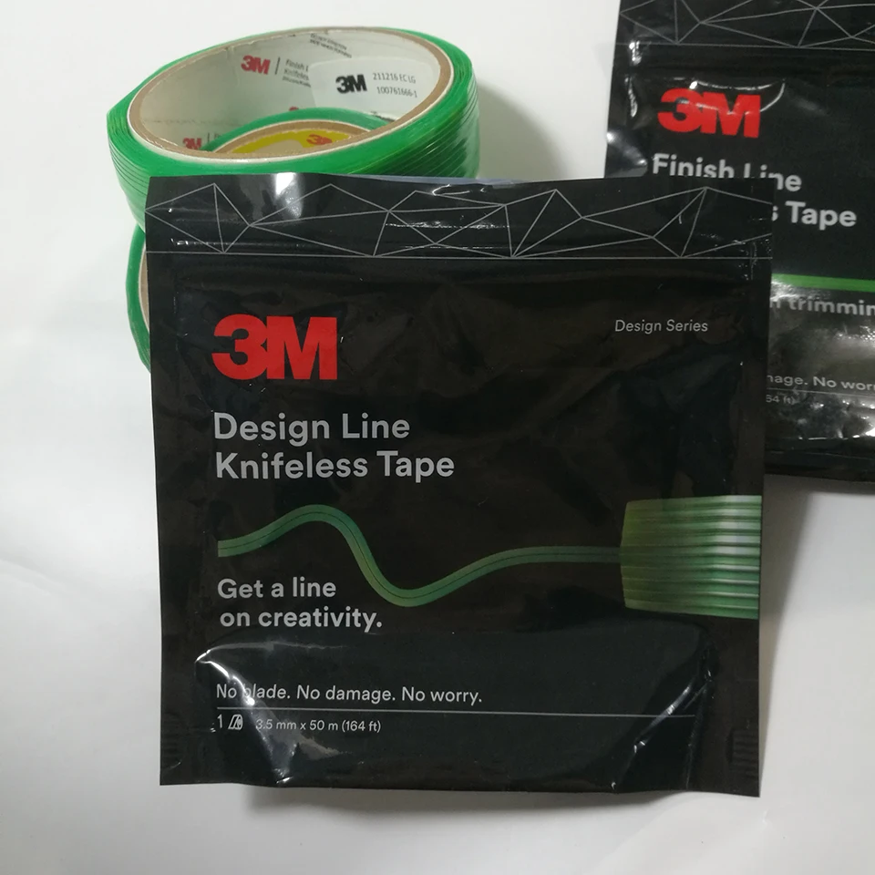 3,5 мм Knifeless Finish Line виниловая обрезная лента Tri-Line лента, не требующая разрезания для виниловая графика wrap s Cut 50 m/164' рулон MO-151