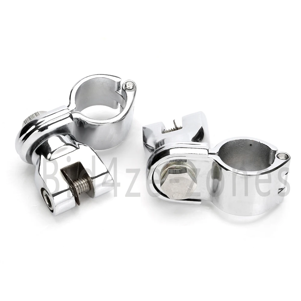 

Motorcycle 1.25" 1 1/4" 32mm Pinless Engine Guard Footpeg Clamps Mounting Kit For Harley Honda Kawasaki Softail Fat Bob Chrome