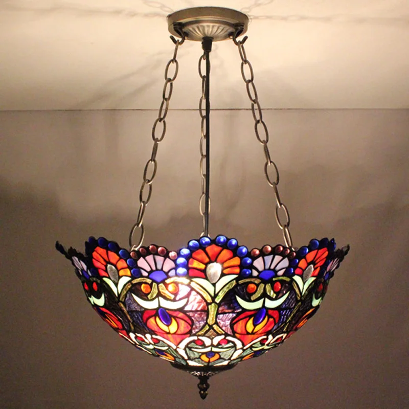 

European style retro glass pendant light living room bedroom bar individuality originality color glass pendant lamps Z113634