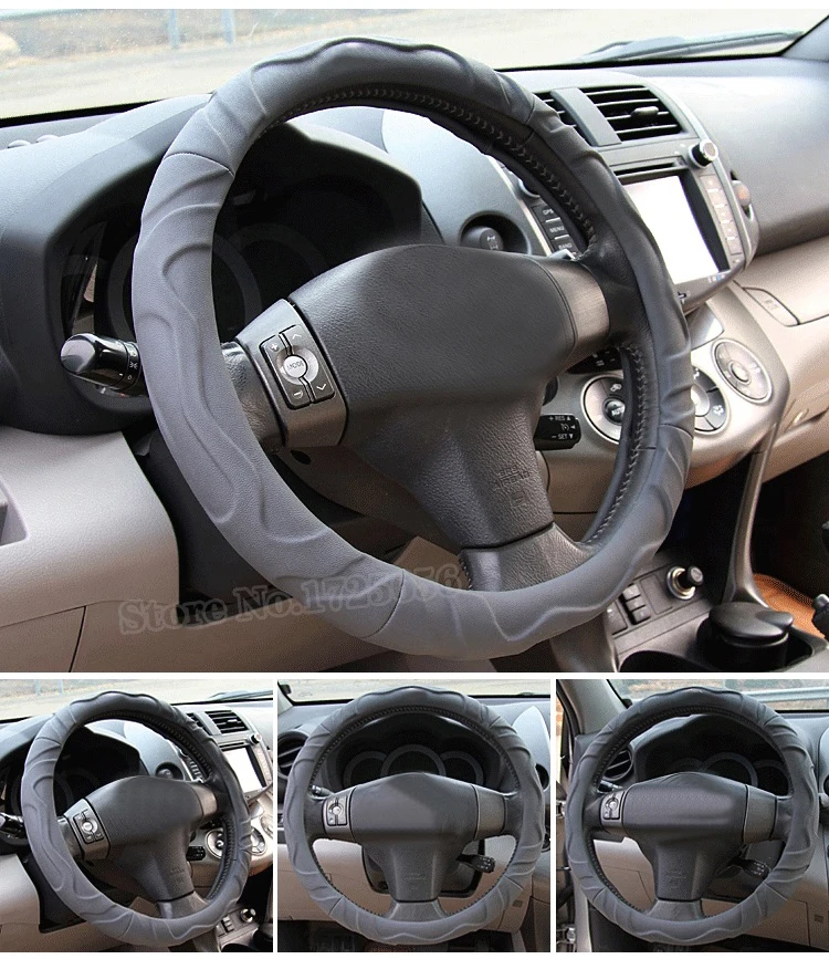 AutoDecorun чехол на рулевое колесо Искусственная кожа для peugeot 206CC 307CC 307 407 507 508 607 3008 4008 автомобиля крышки рулевого колеса концентратор 38