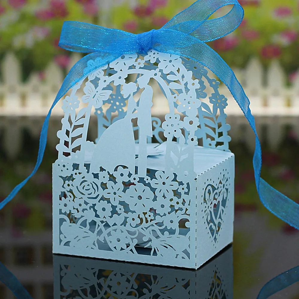 20 шт., романтический лазерной резки, Свадебная коробка для конфет, для невесты, жениха, резной узор, Свадебная коробка, Подарочная коробка, перламутровая бумага, открытая Свадебная коробка