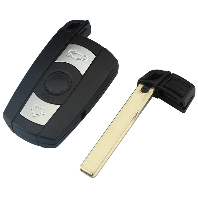 Mayitr 3 Buttons Remote Key Case Shell Key Blank for BMW 1 3 5 6 7 Series E90 E91 E93 Replacement Remote Key Shell Case