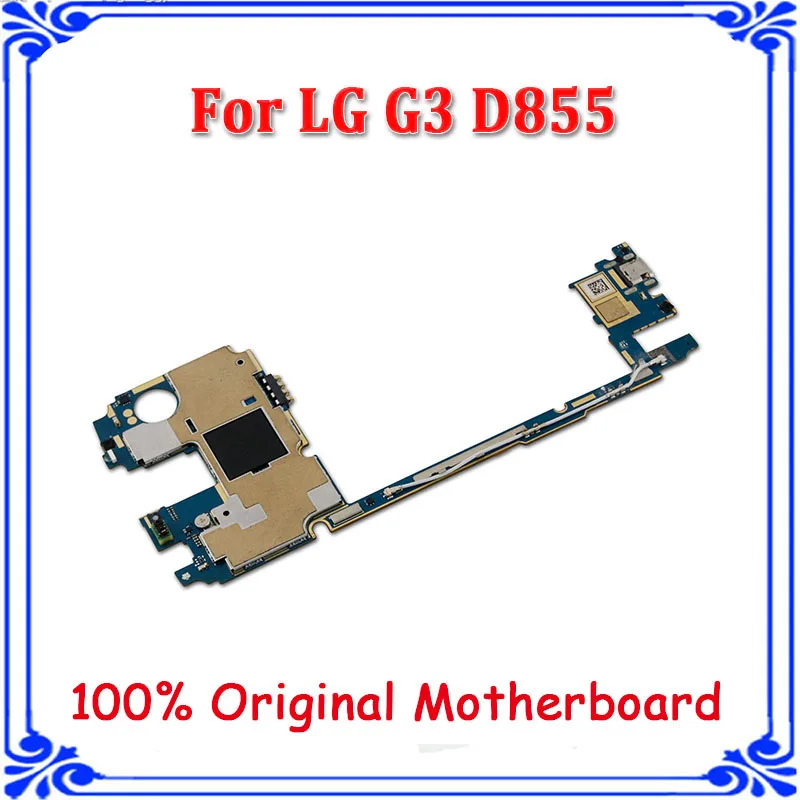 

for LG G3 D855 16GB or 32GB Mainboard Original unlocked Motherboard with Android System,Complete Logic Boards for G3 D855 plate