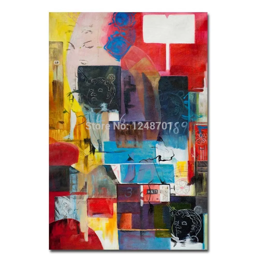 

Hand Painted Modern Abstract Design Wall Oil Painting On Canvas Abstract Color Wall Picture For Living Room Bedroom Home Decor