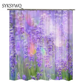 

curtains for bathroom shower curtain 3d lavender new arrival drop shipping waterproof shower curtain flower