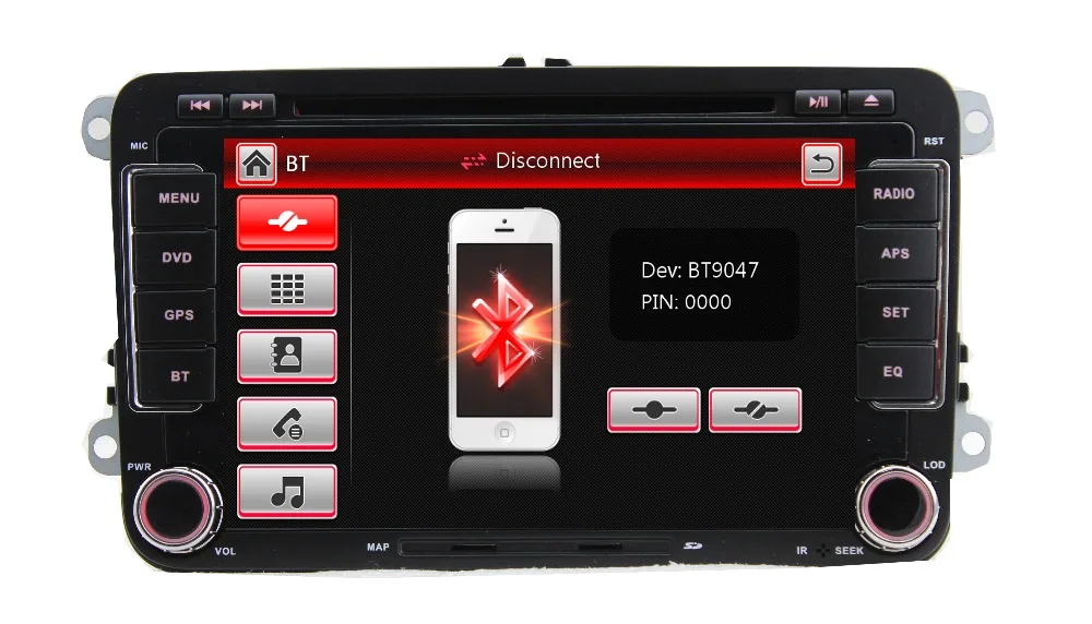 2 din 7 дюймовый автомобильный DVD плеер для VW Volkswagen Seat Polo Bora Golf Jetta Tiguan Leon Skoda с GPS Bluetooth